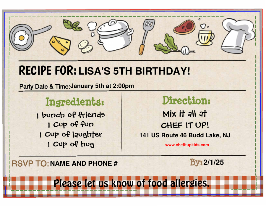 Chef It Up Birthday Invitation
